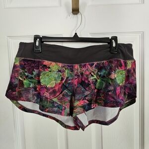 EUC lululemon athletica Vivid Floral Speed Up Athletic Shorts